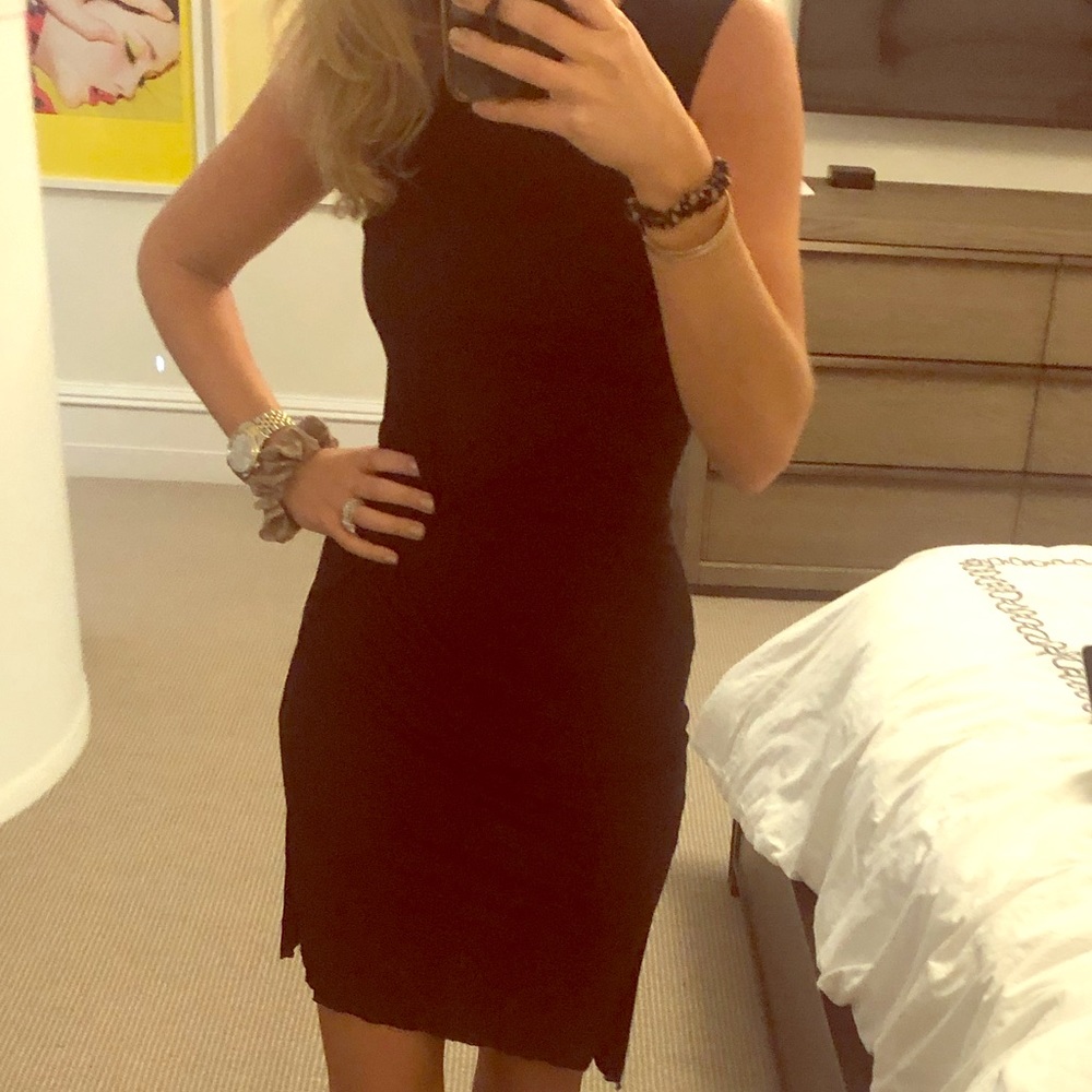 Black all saints t shirt dress